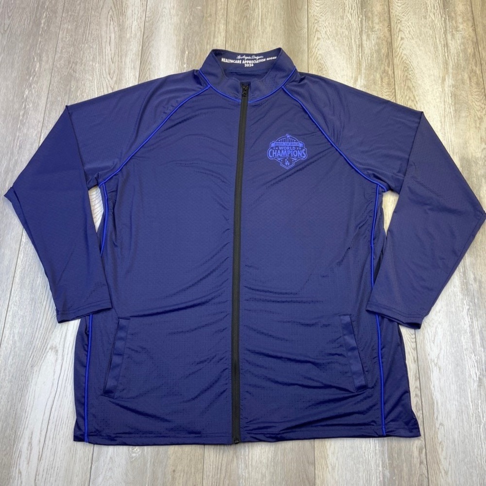 LA Dodgers Healthcare Appreciation Night Jacket XL Blue Full Zip Windbreaker SGA